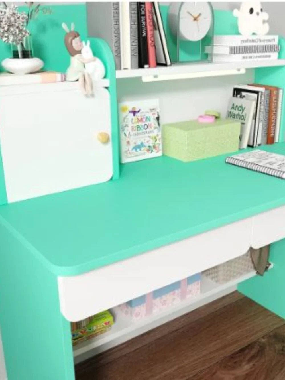Brand New Thick Tiffany Blue Green Wallpaper 2 Rolls Peel and Stick